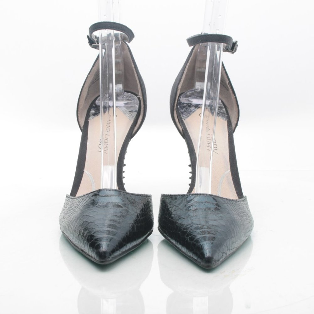 Sam & Libby D'Orsay Stiletto Heels Women 8 Faux Leather Pointed Toe - Picture 4 of 16